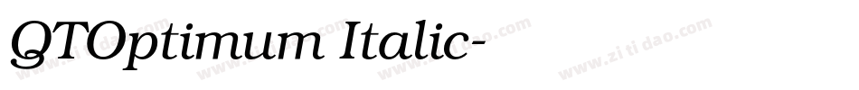 QTOptimum Italic字体转换